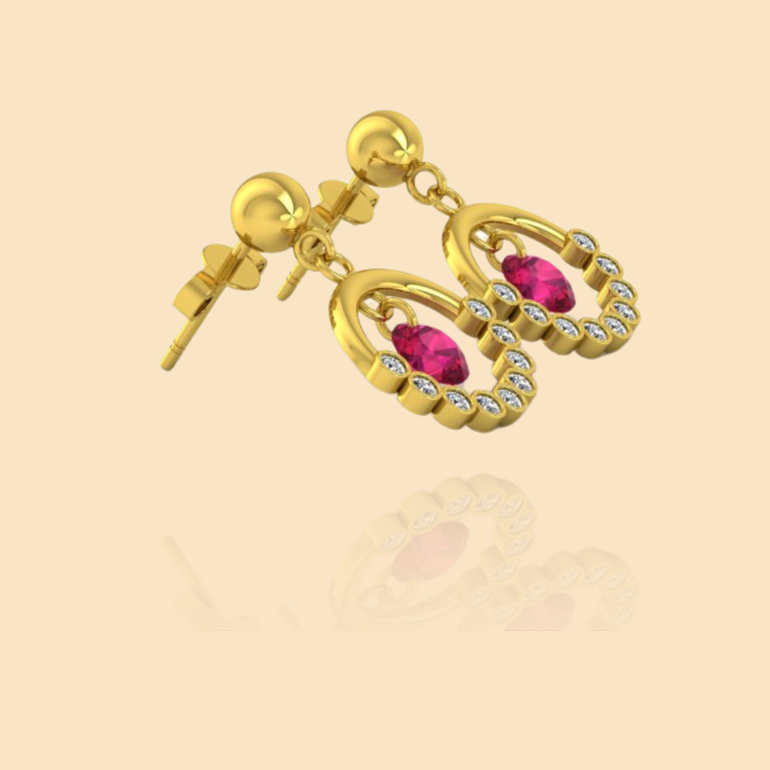 Pink Halo Earrings