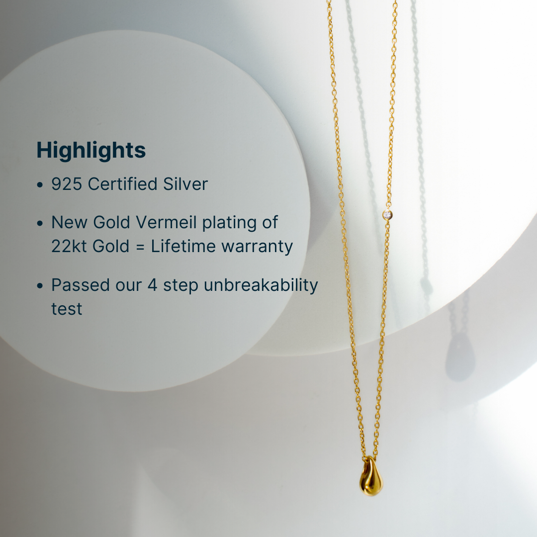 Patience Rain Drop Necklace