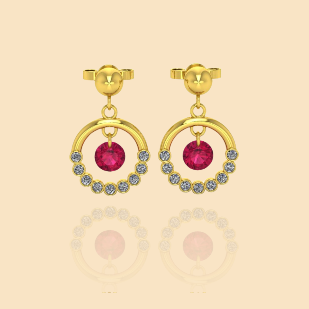 Pink Halo Earrings