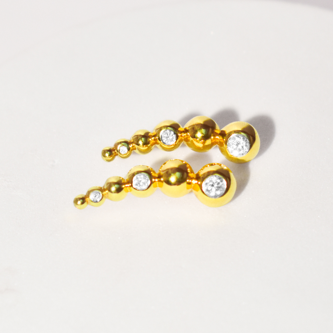 Bubble necklace and earring set