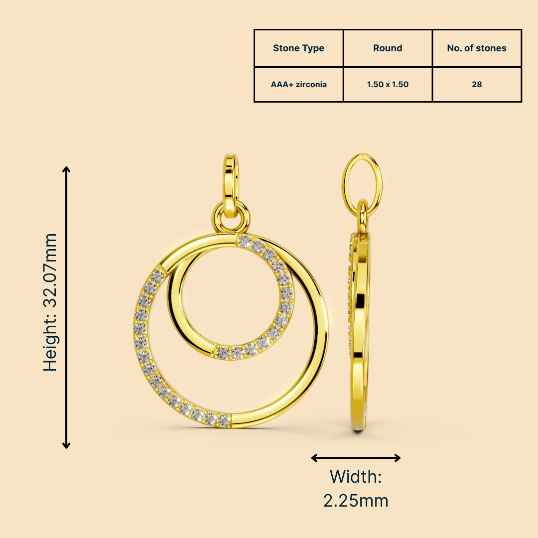 Lunar Arc Pendant (Without chain)