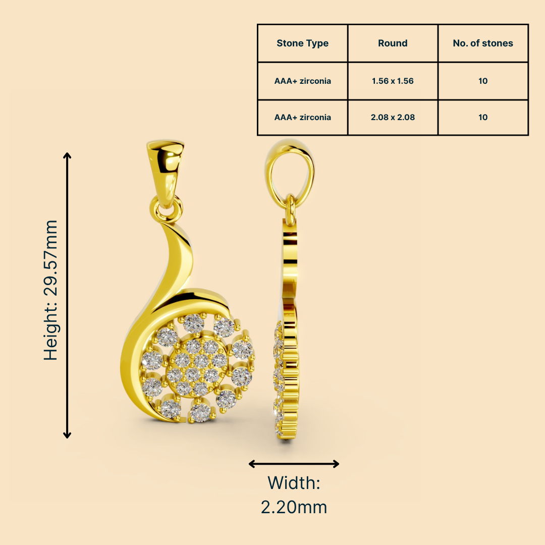 Velora Pendant (Without chain)