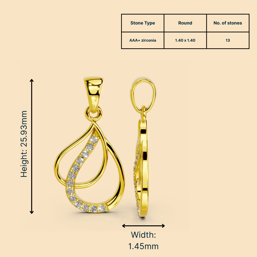 Evon Pendant (Without chain)