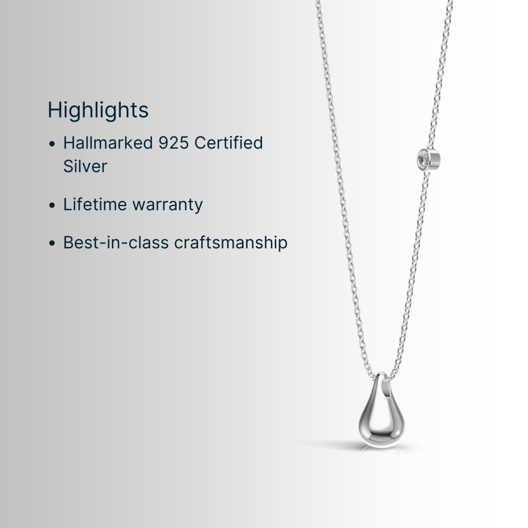Patience Raindrop Neckpiece in 925 Silver