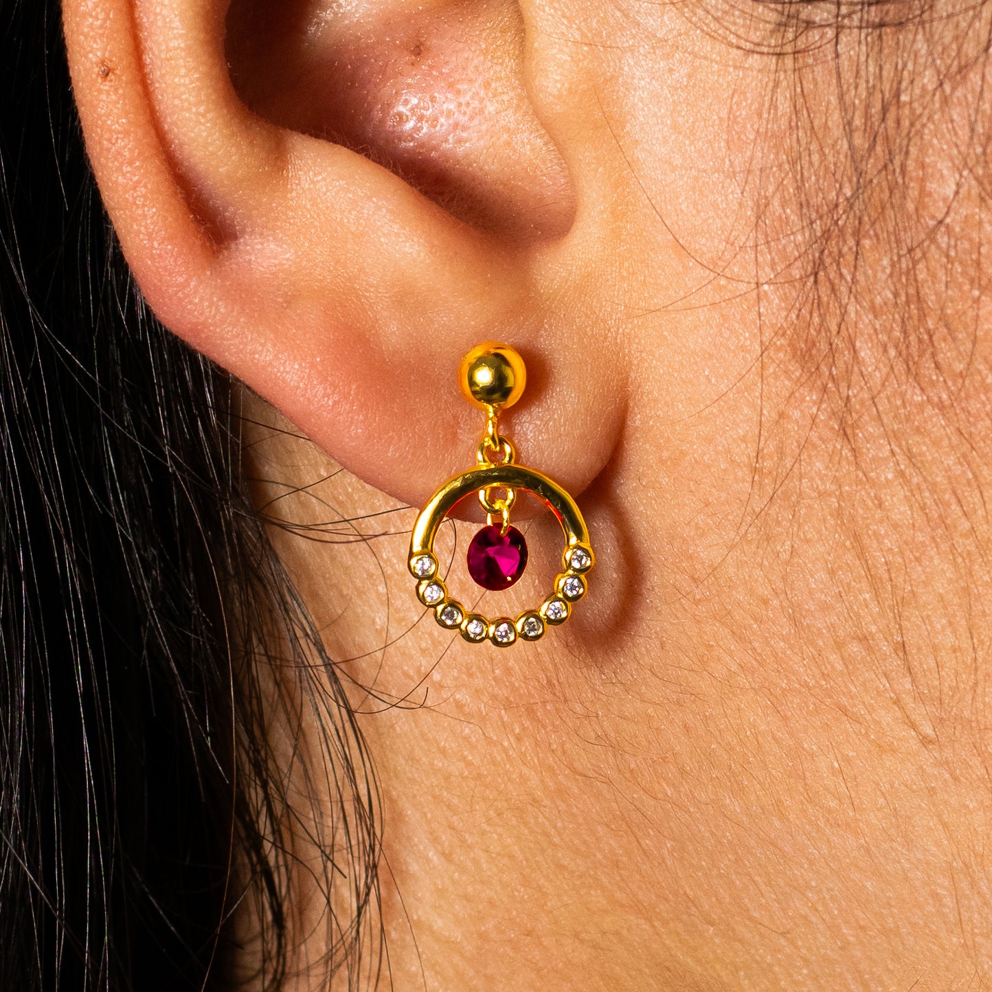 Pink Halo Earrings