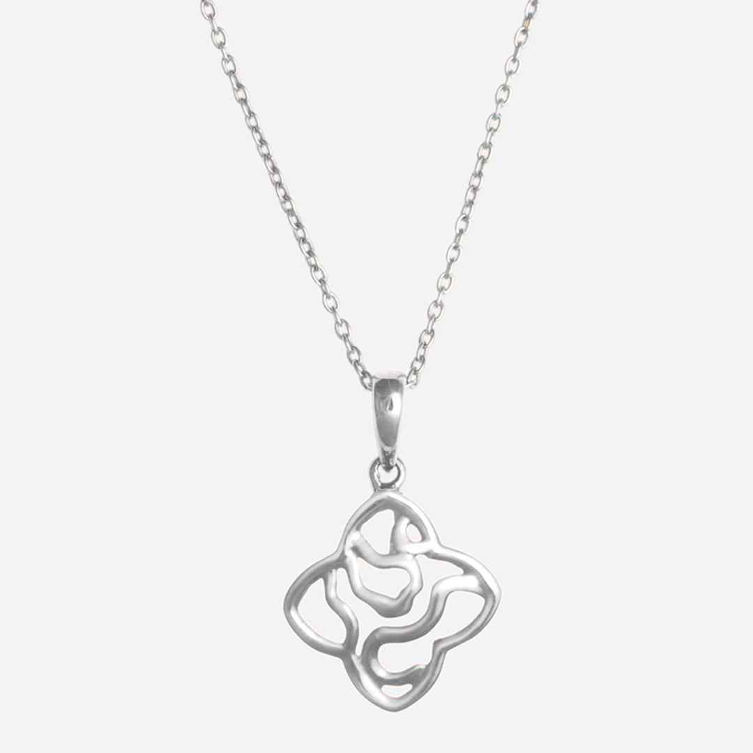 White Rhodium Plated Sterling Silver