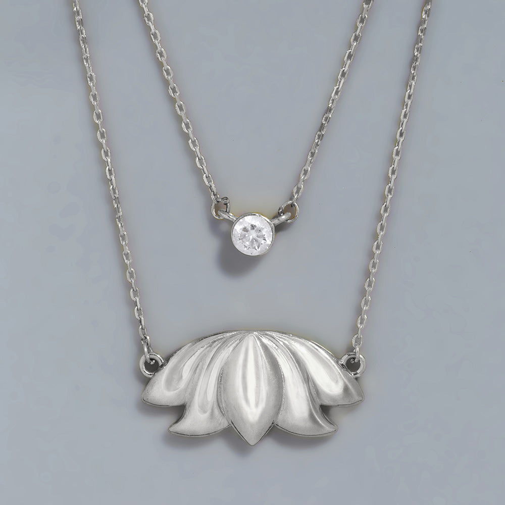 White Rhodium Plated Sterling Silver