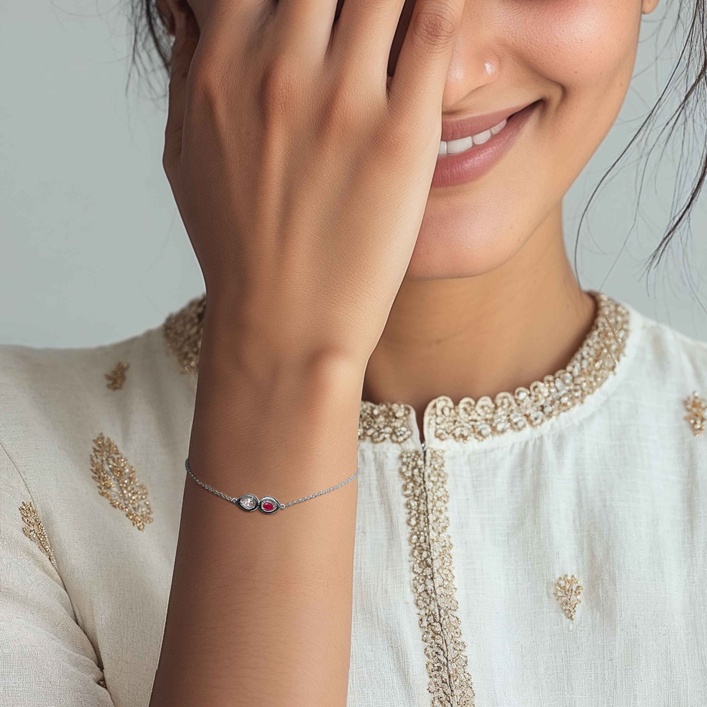 White Rhodium Plated Sterling Silver