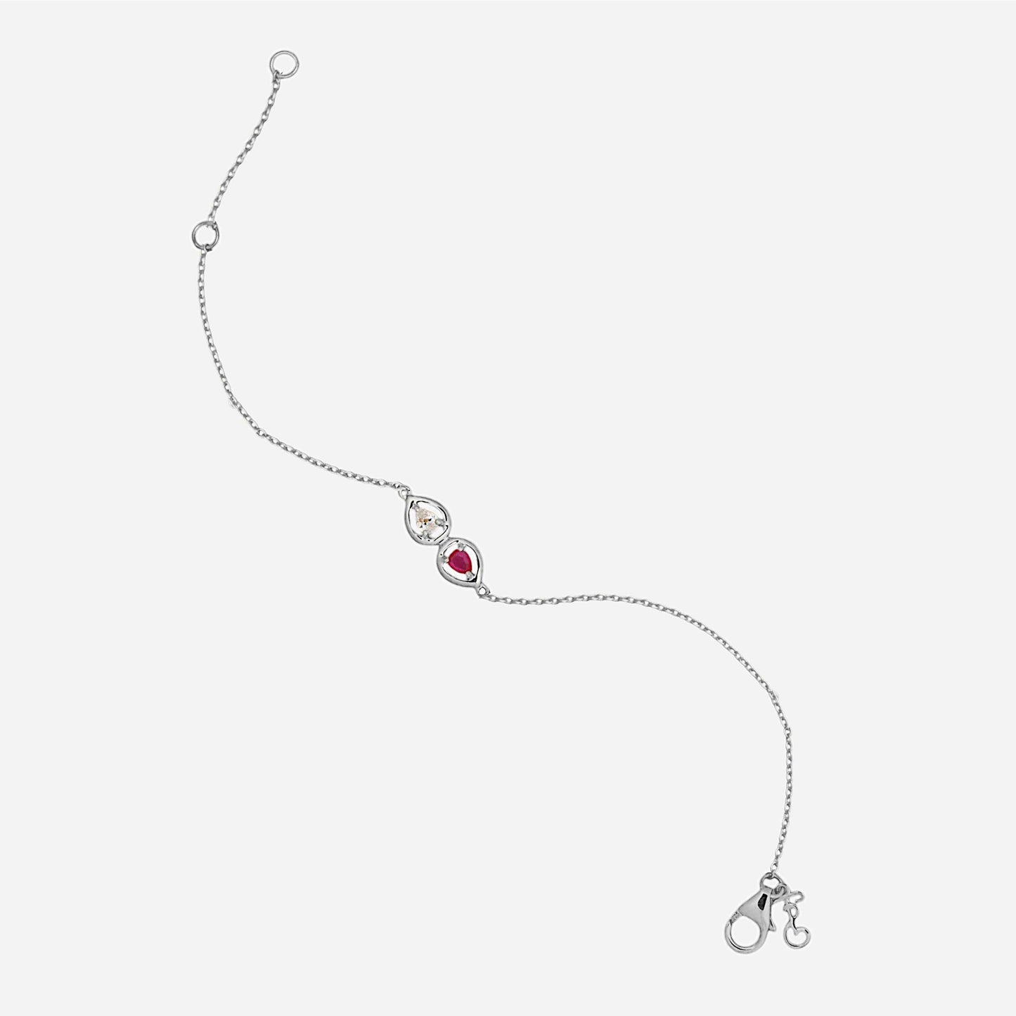 White Rhodium Plated Sterling Silver
