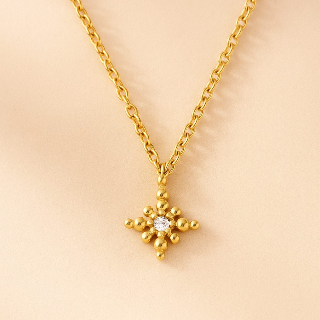 Positivity 4-petal flower necklace