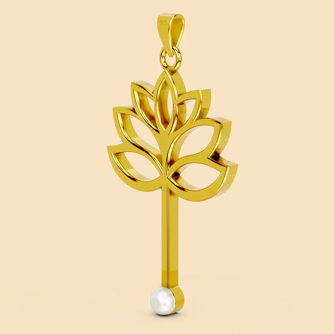 Serene Lotus Pendant (Without chain)