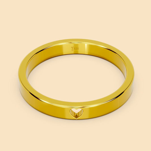 Heart's Window Ring For Men