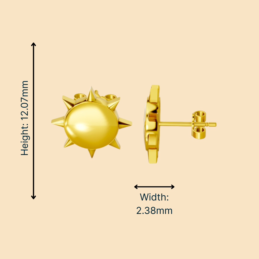 Sunburst Studs for Kids and Women