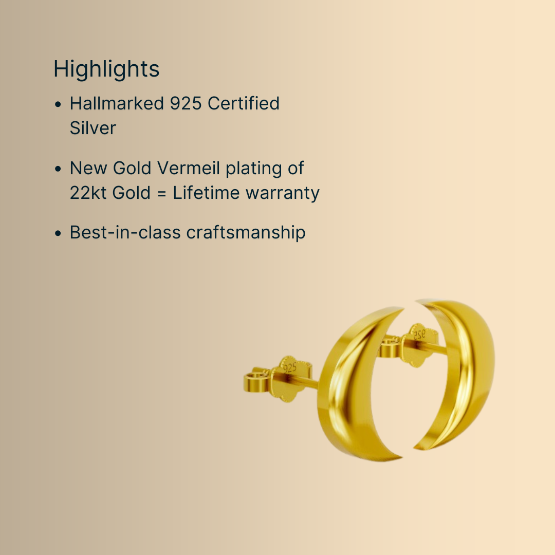 Crescent Studs for Women and Kids