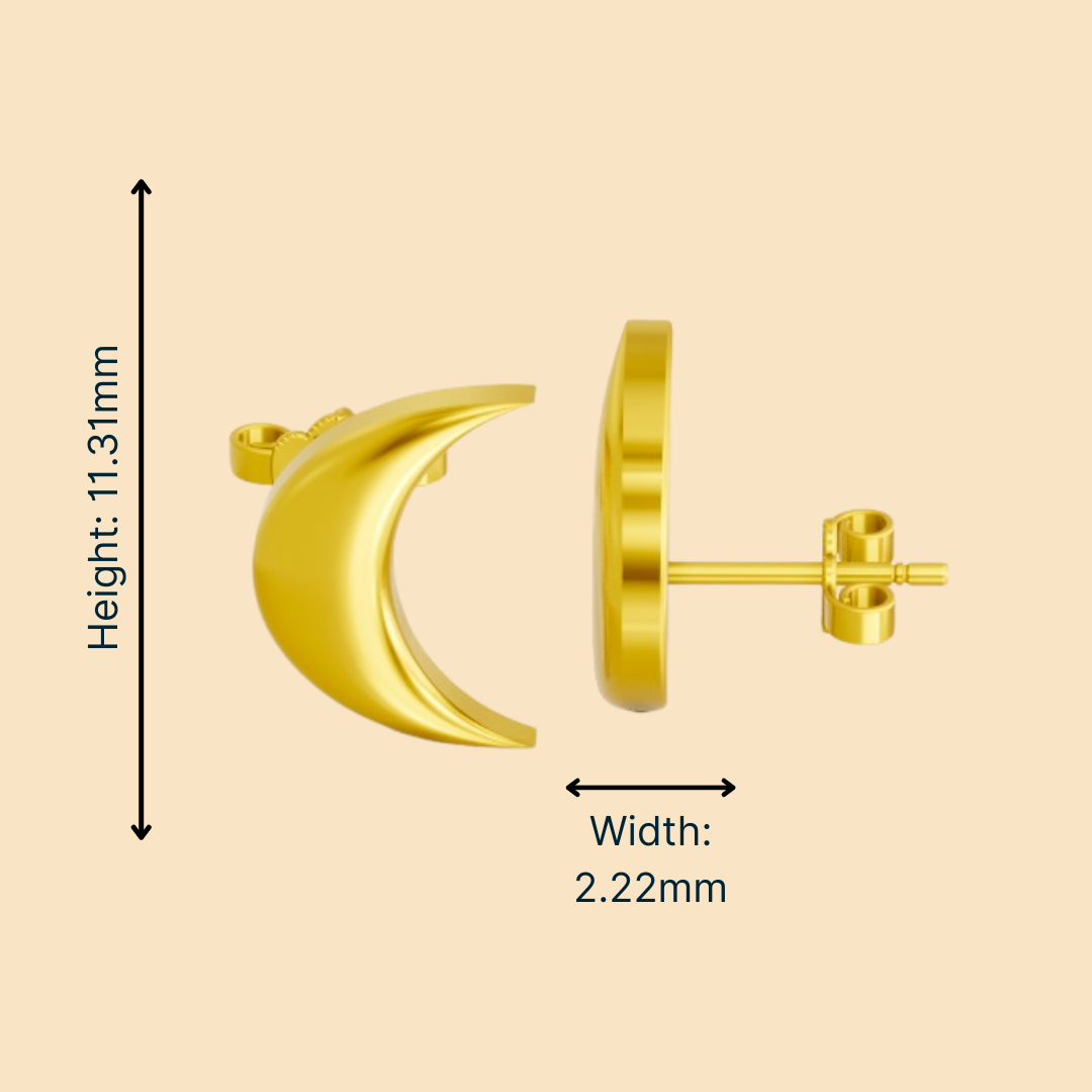 Crescent Studs for Women and Kids