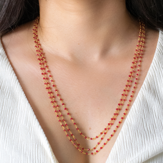 Synergy Triple Layered Neckpiece Red