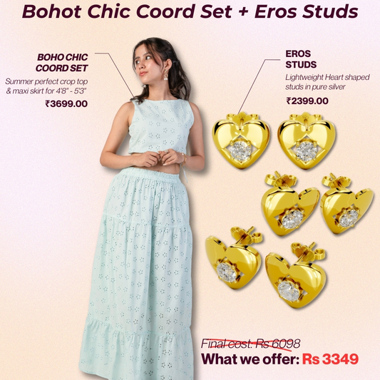 Eros Studs and Boho Coord Set