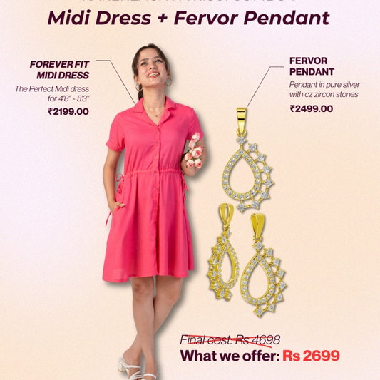 Midi Dress and Fervor Pendant Set