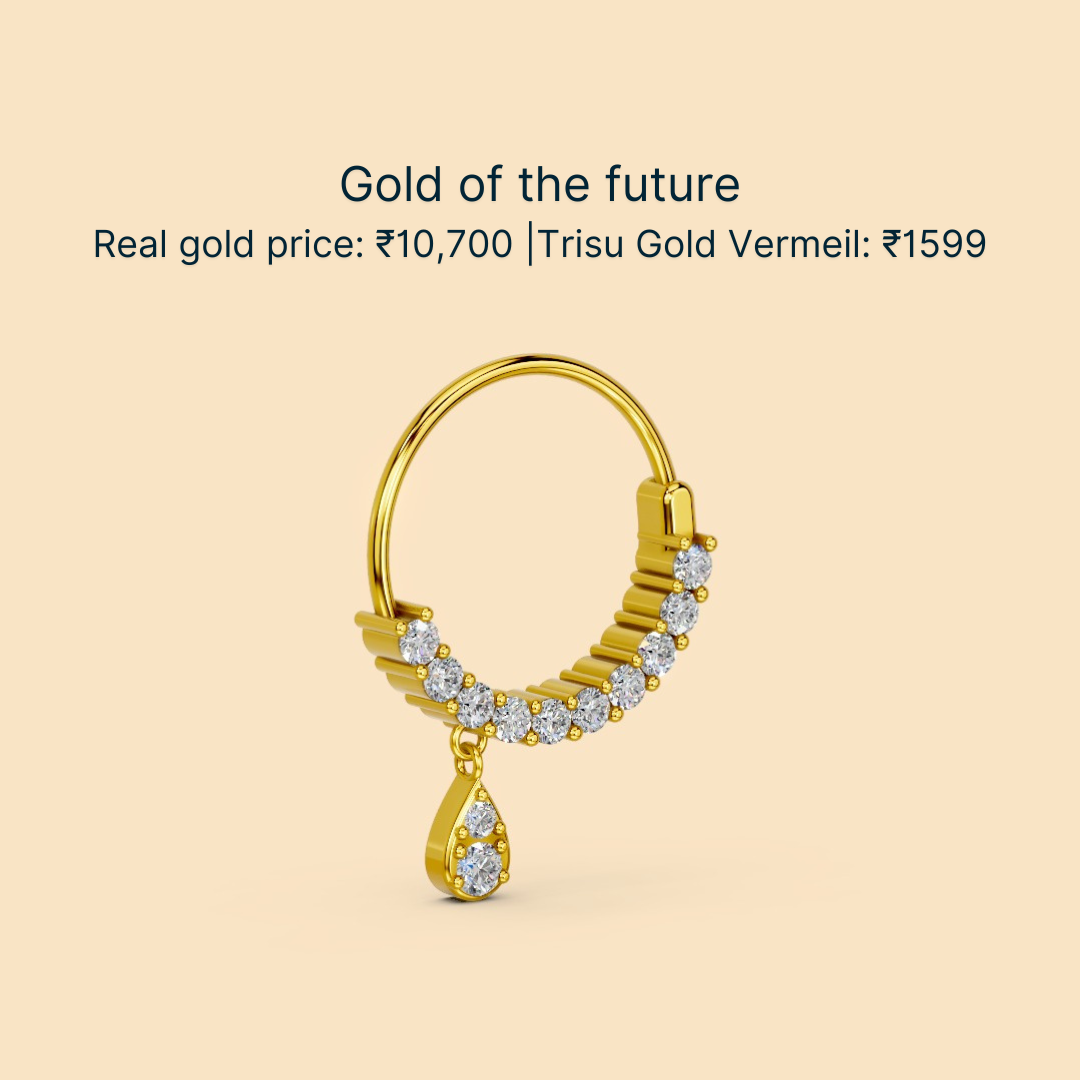 22kt Gold Vermeil Iris Nosepin – Trisu