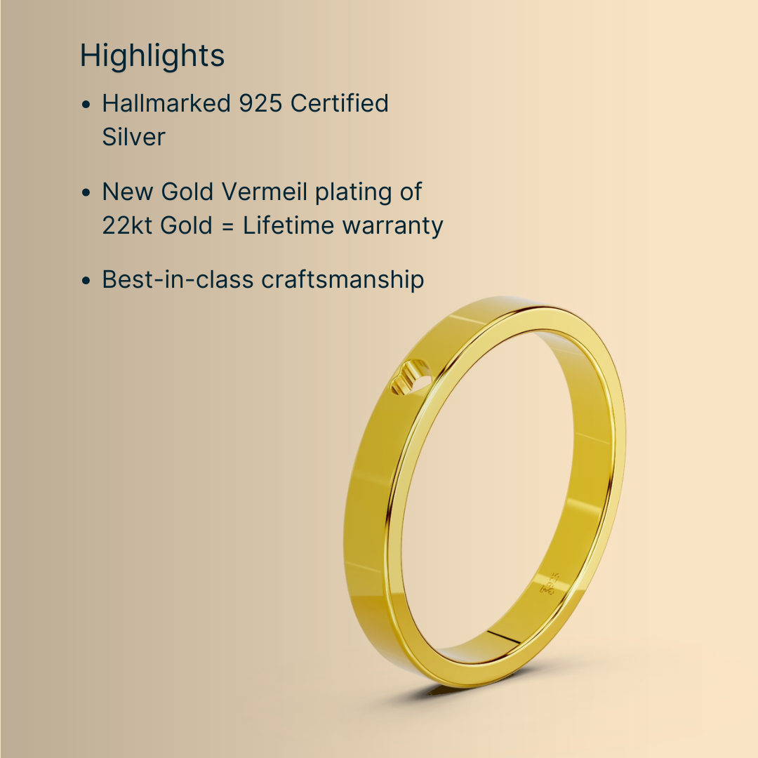 Heart's Window Ring For Men