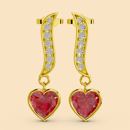 Crimson Love Earrings