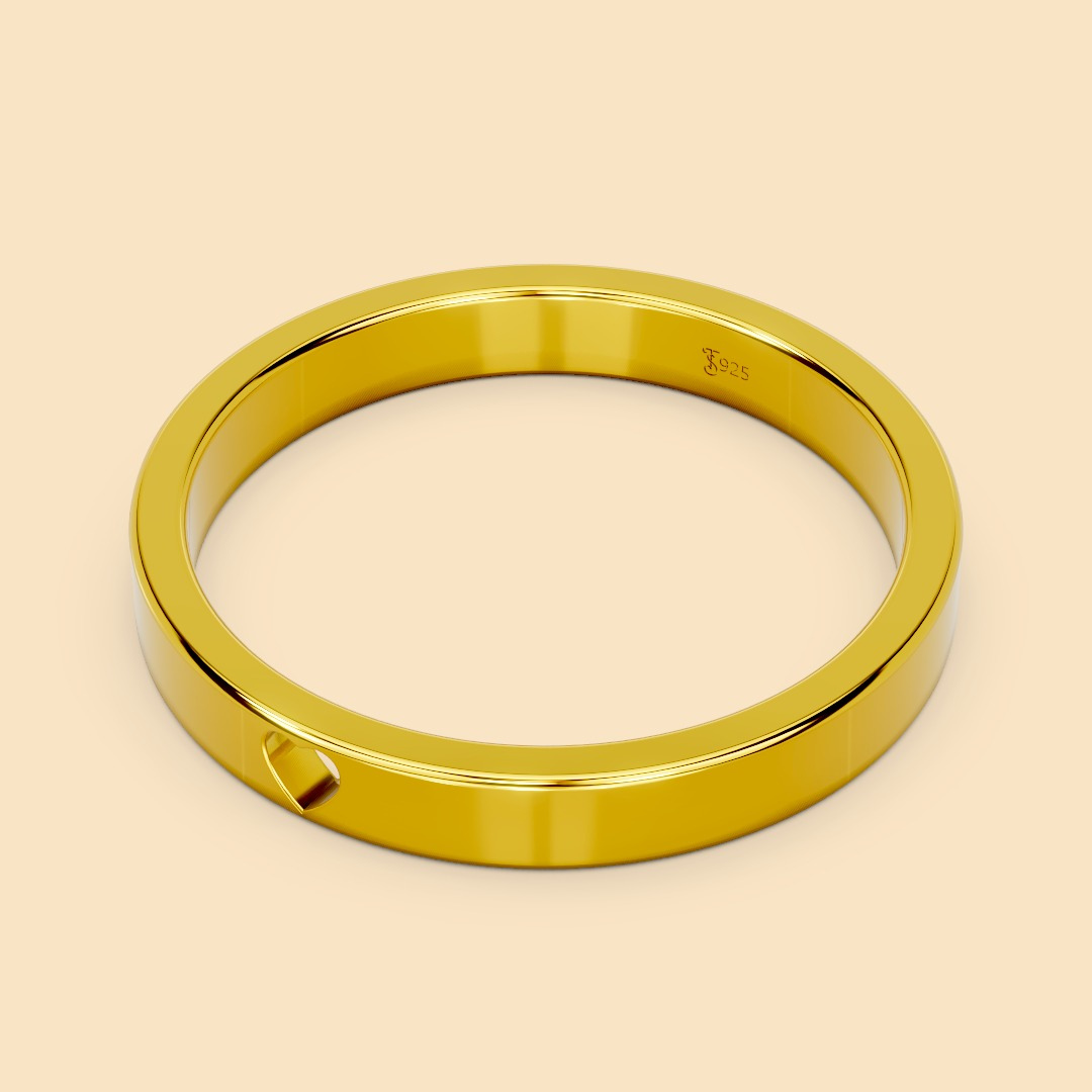 Heart's Window Ring For Men