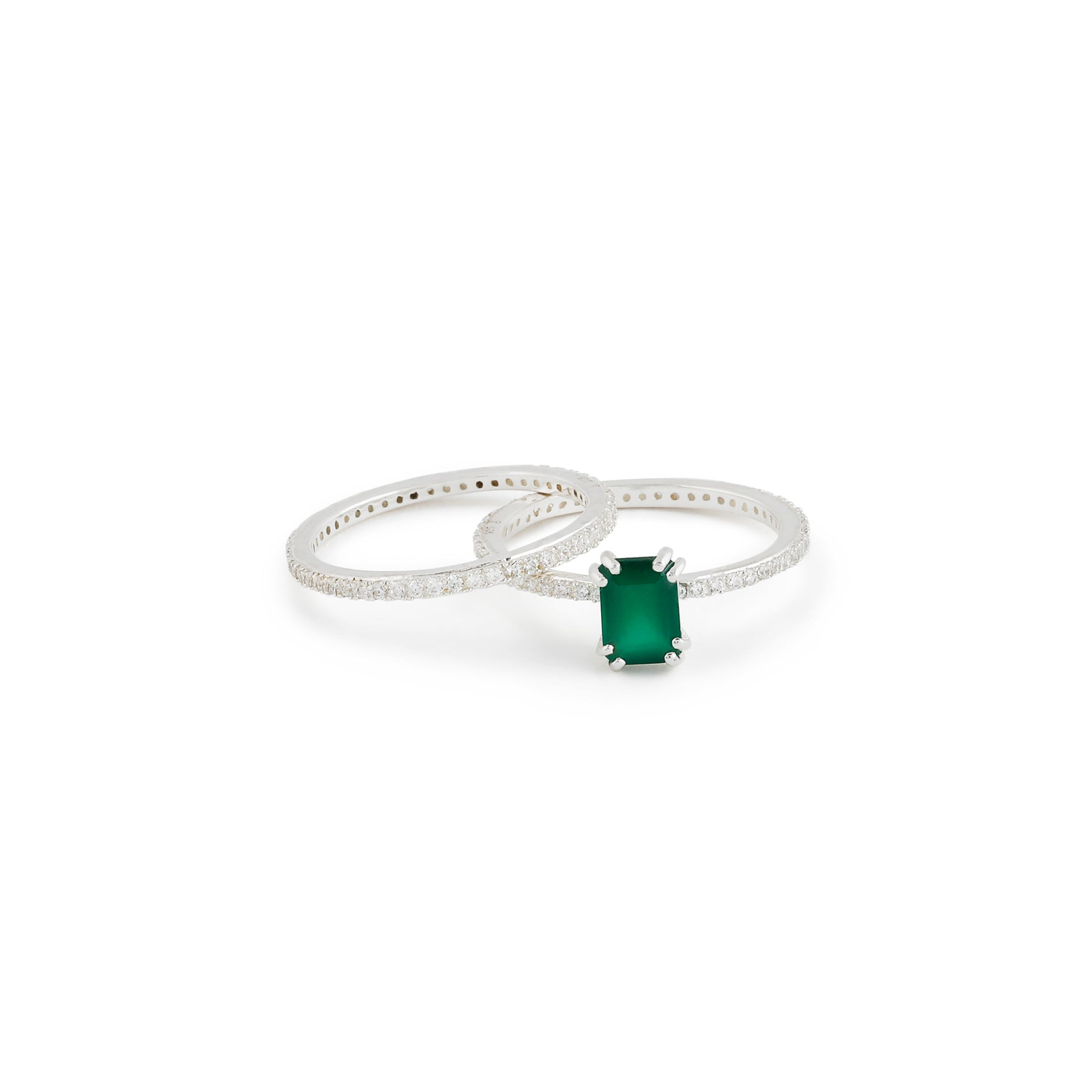 White Rhodium Plated Sterling Silver