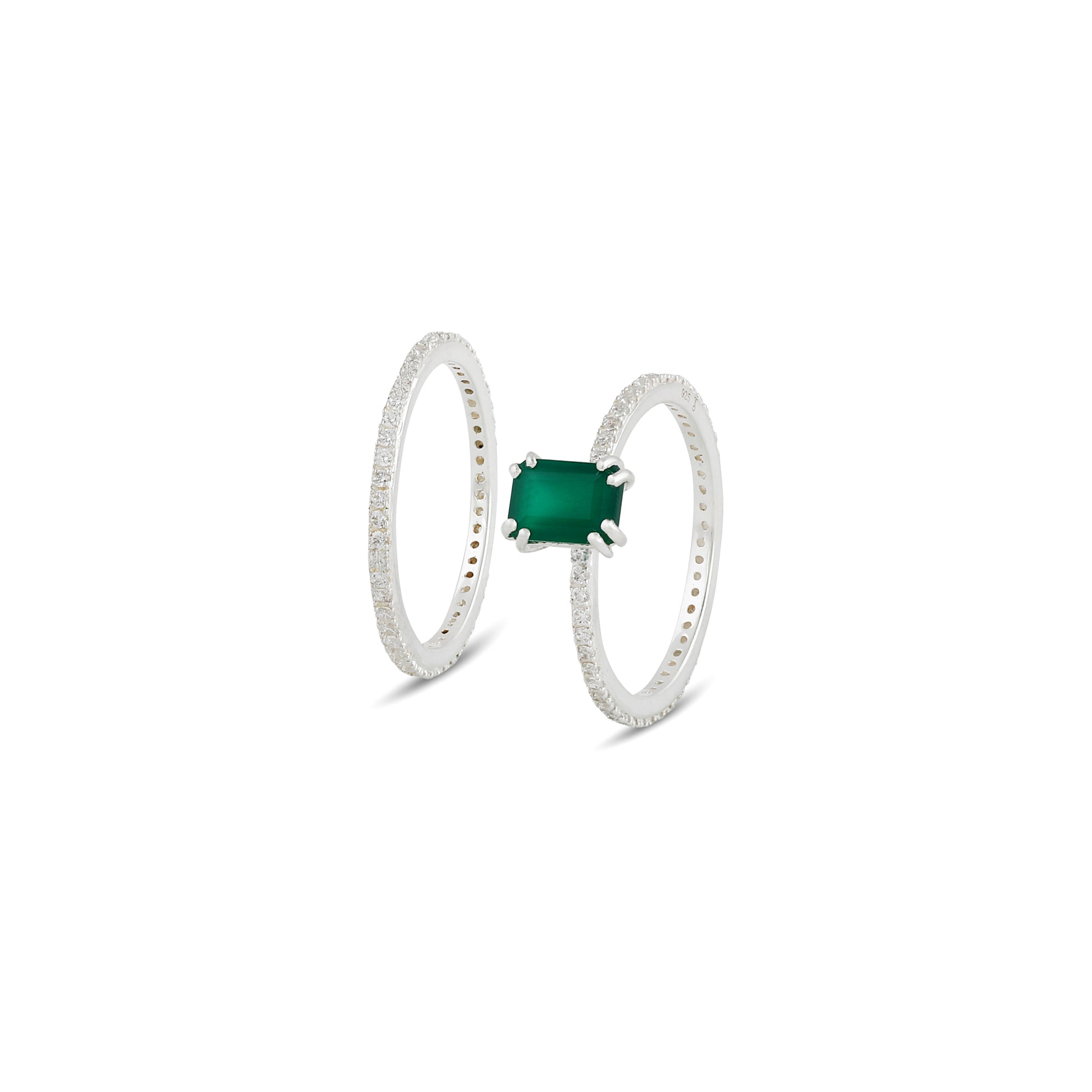 White Rhodium Plated Sterling Silver