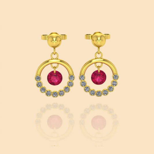 Pink Halo Earrings