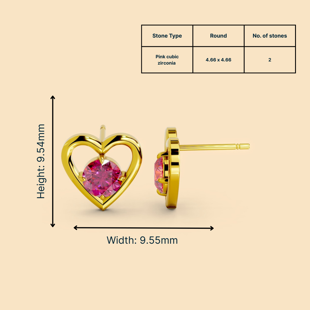 Heartline Studs