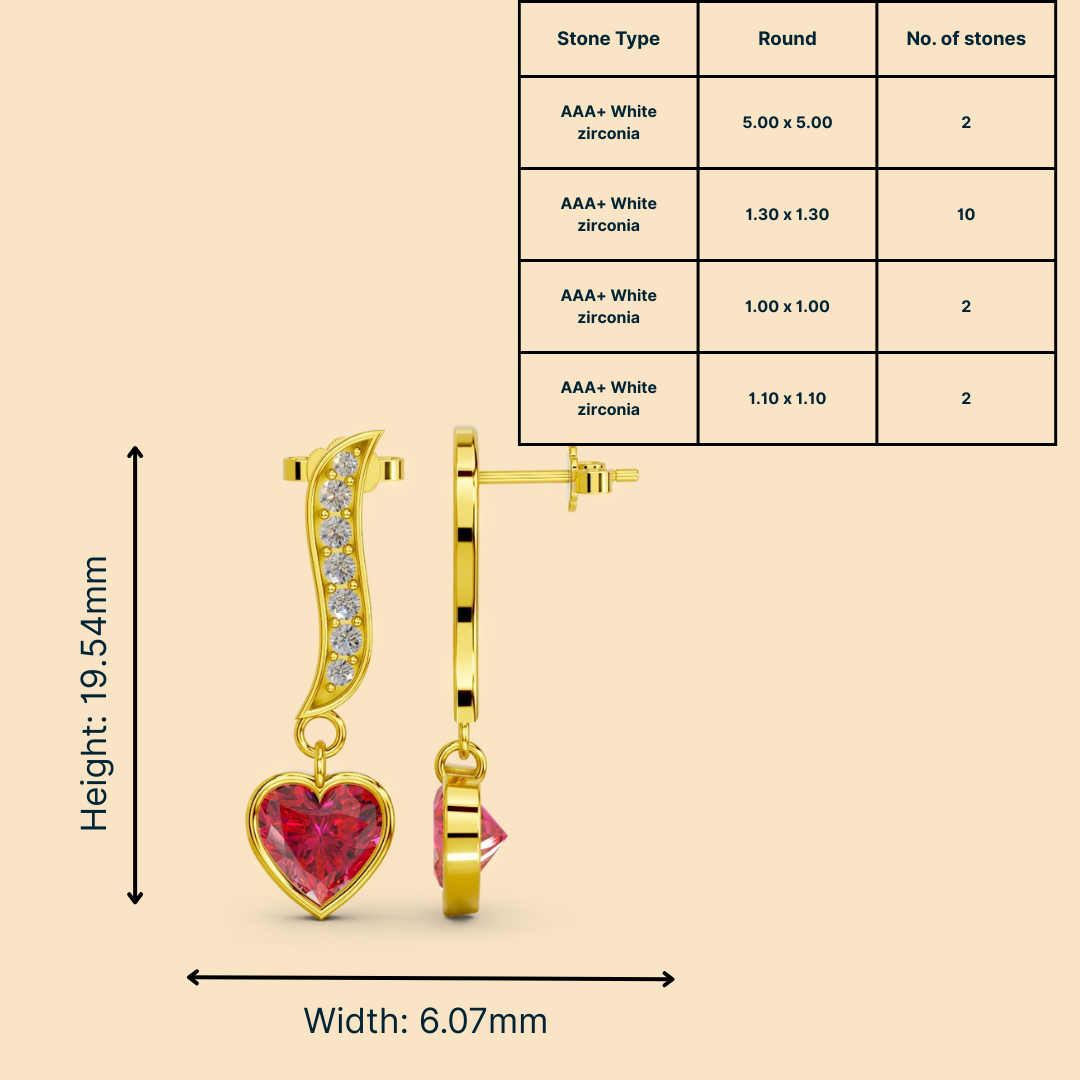 Crimson Love Earrings