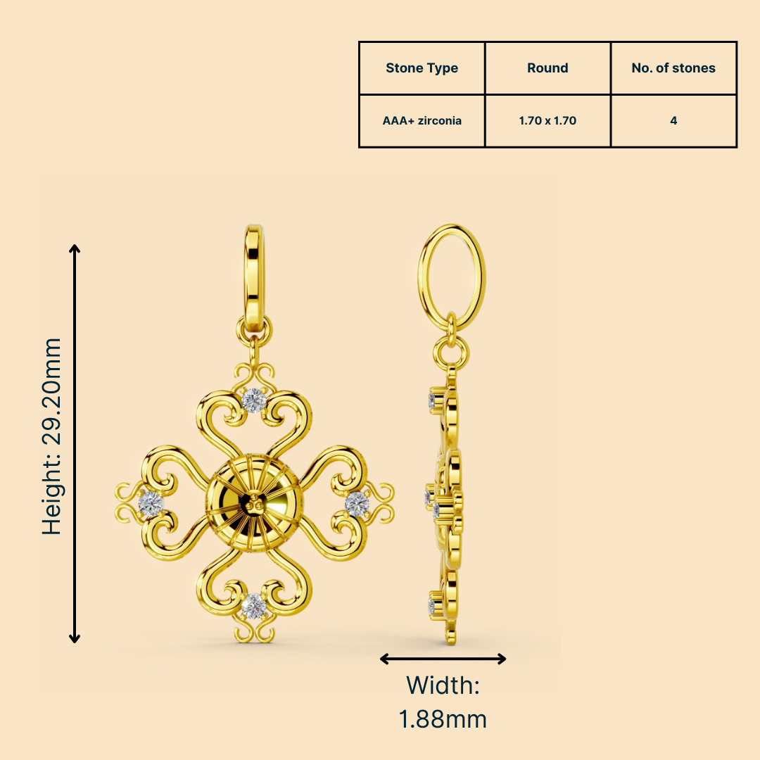 Gul Pendant (Without chain)