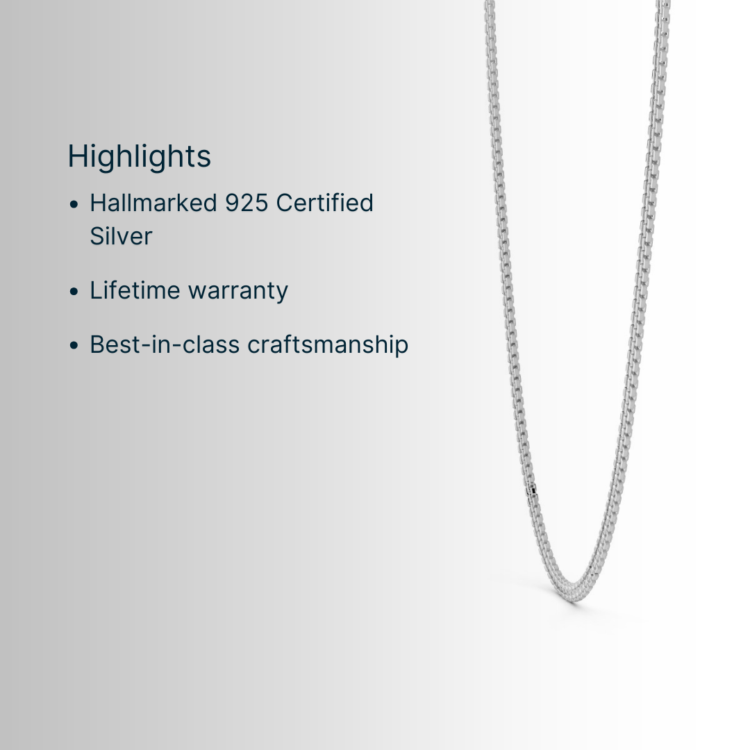 Eternity Twin Chain in 925 Silver