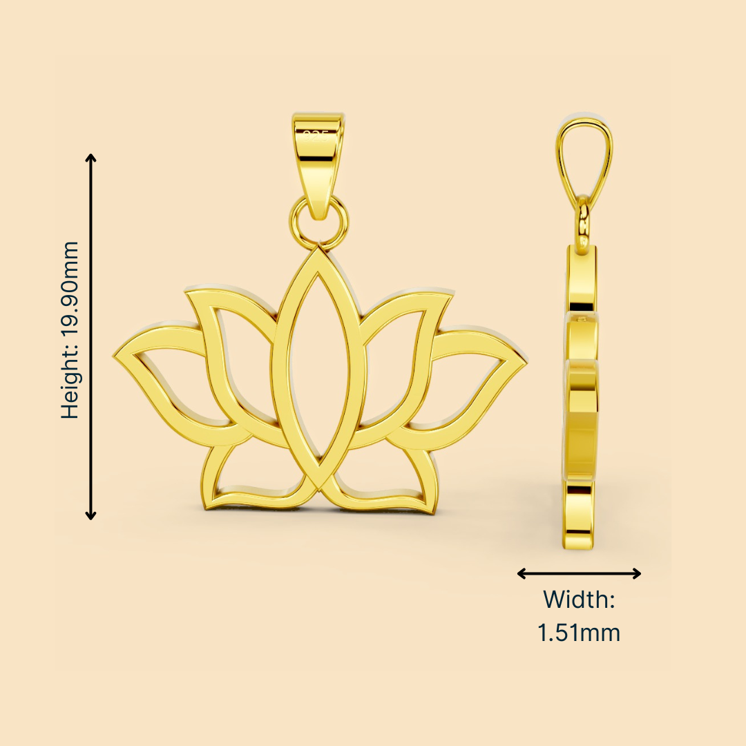 Lotus  Pendant (Without chain)
