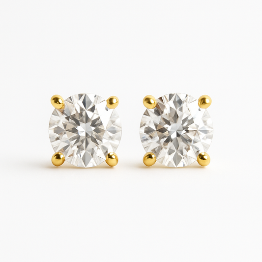 Solitaire Stud Earrings