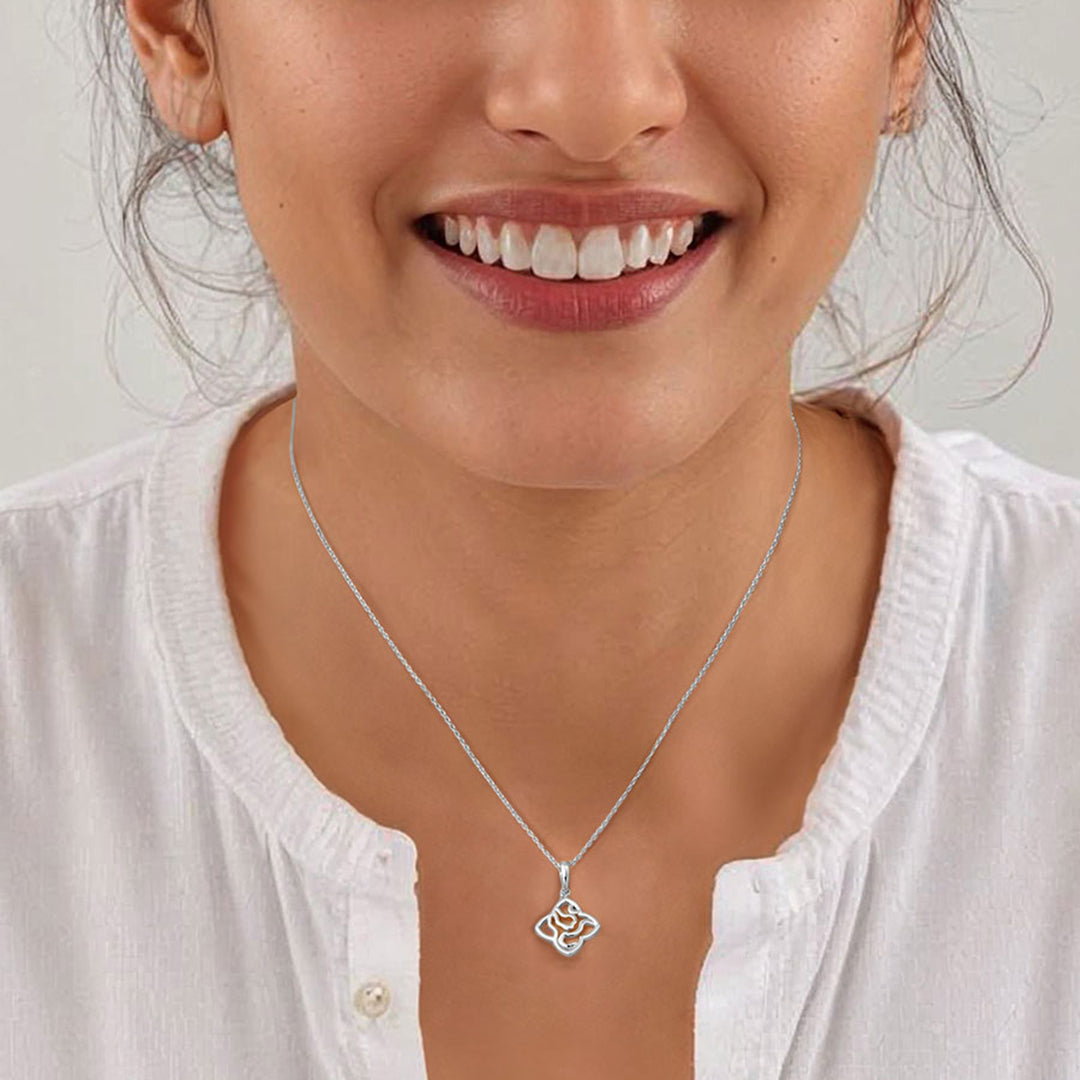 White Rhodium Plated Sterling Silver