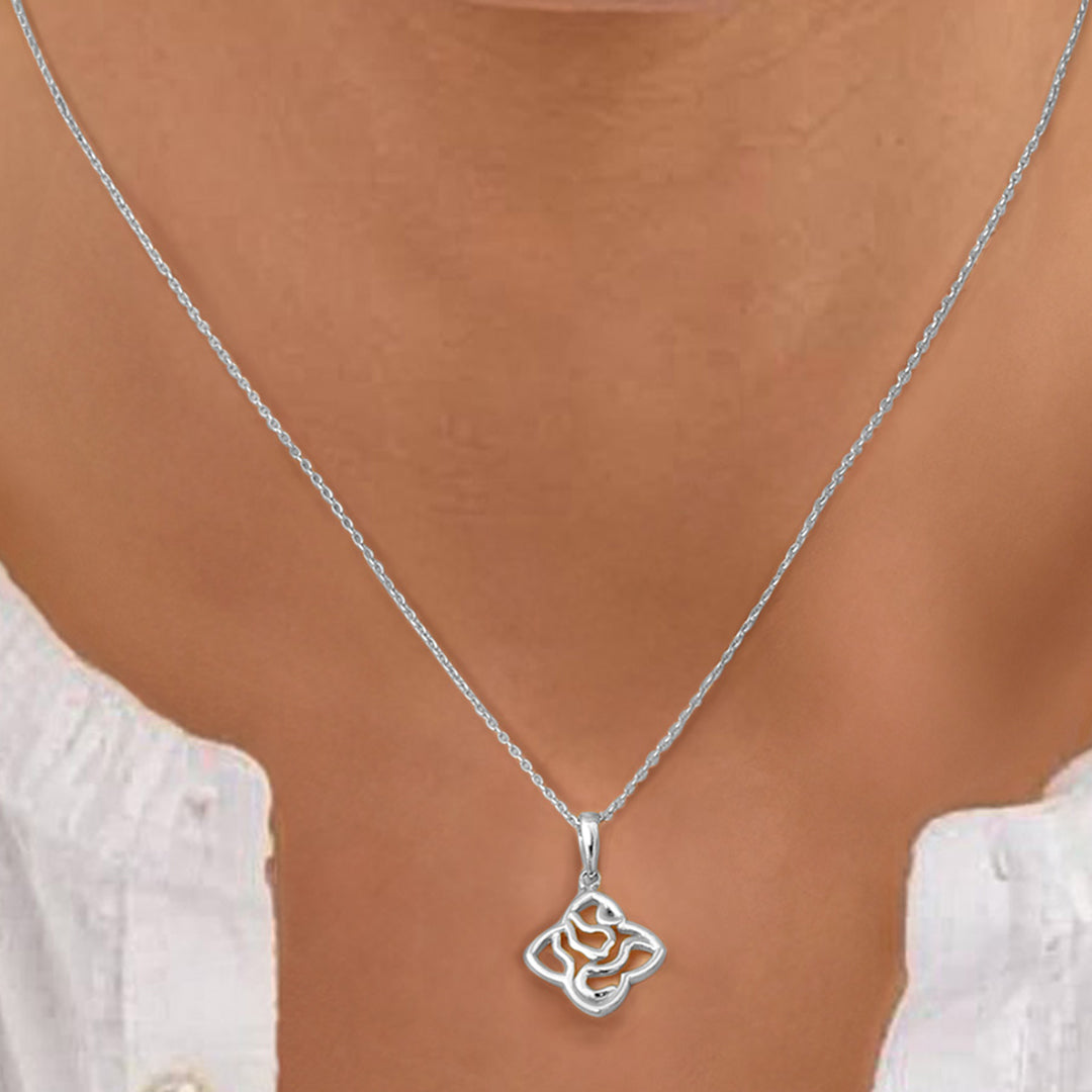 White Rhodium Plated Sterling Silver