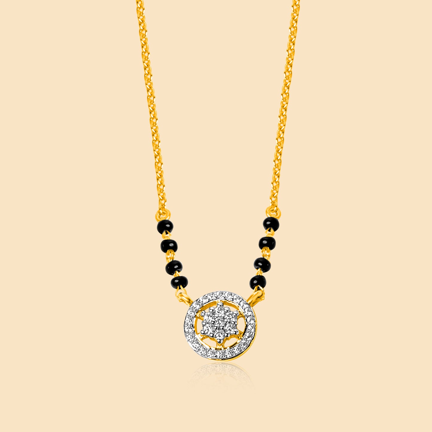 Halo mangalsutra and earrings set