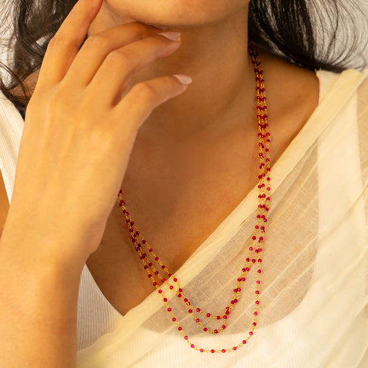 Synergy Triple Layered Neckpiece Red