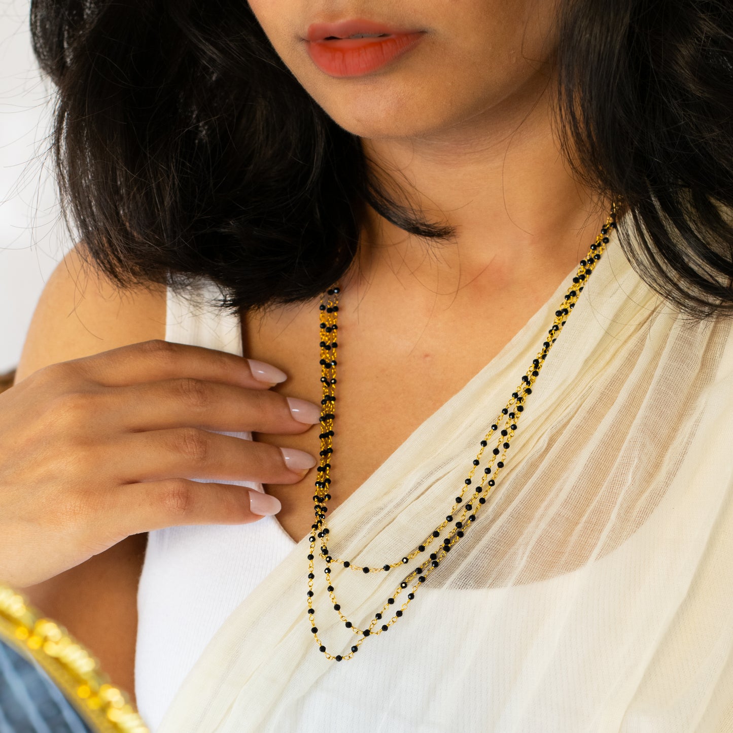 Synergy Triple Layered Neckpiece Blue