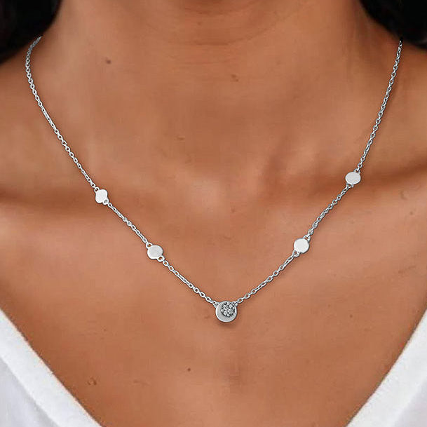 White Rhodium Plated Sterling Silver