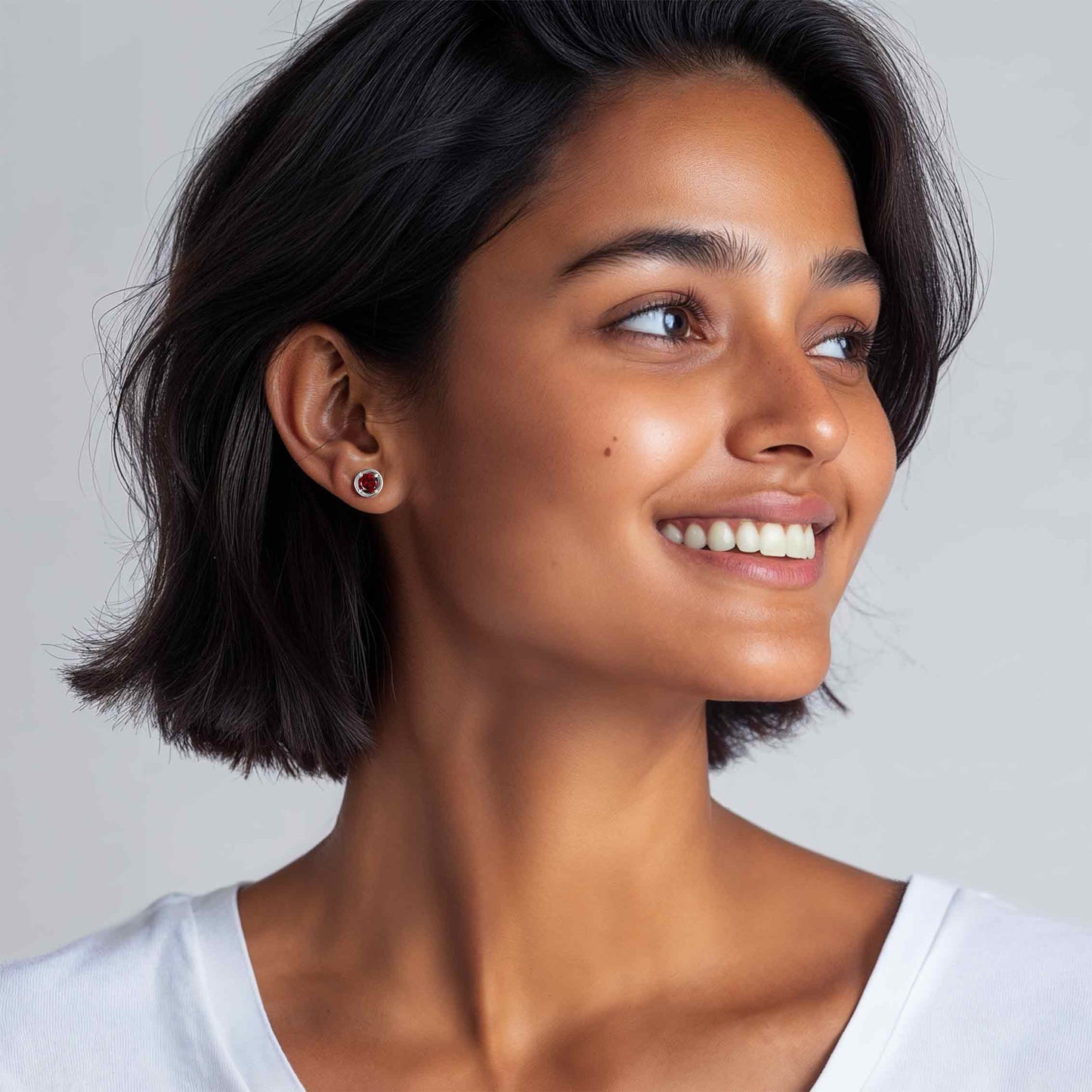 White Rhodium Plated Sterling Silver