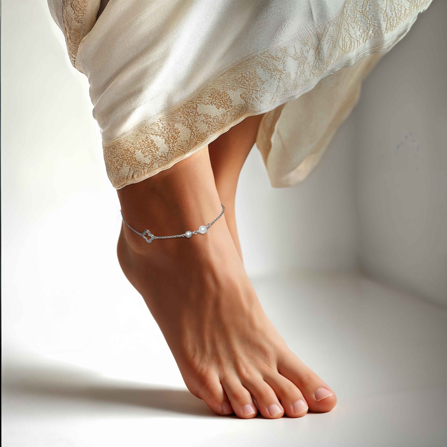 White Rhodium Plated Sterling Silver