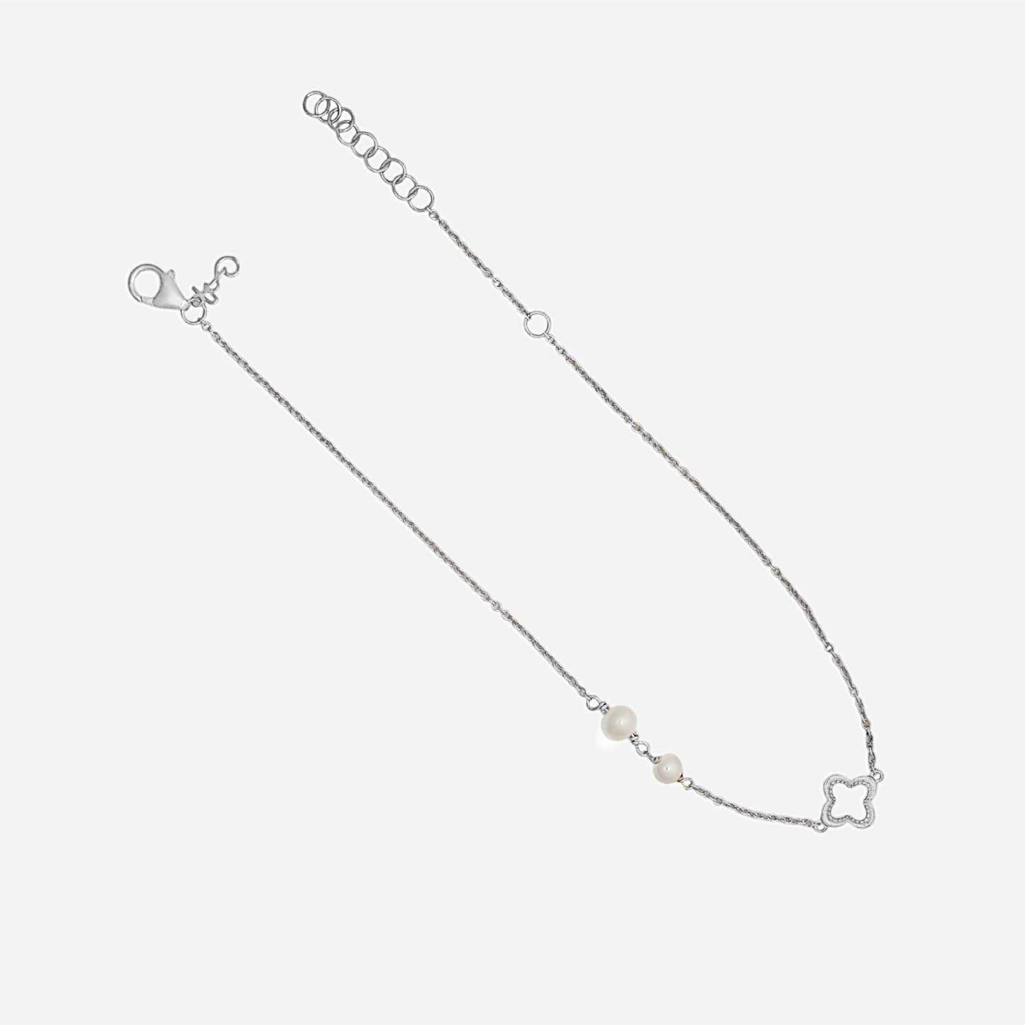 White Rhodium Plated Sterling Silver