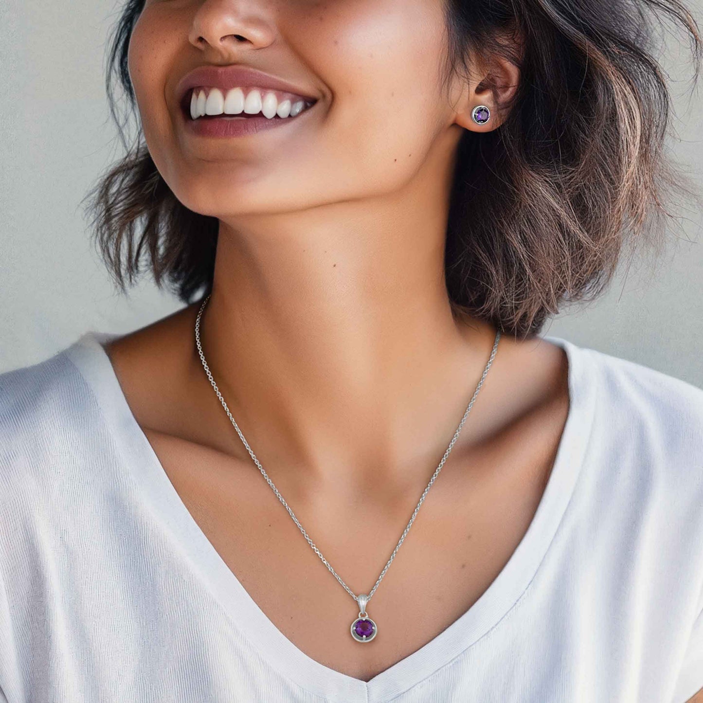 White Rhodium Plated Sterling Silver