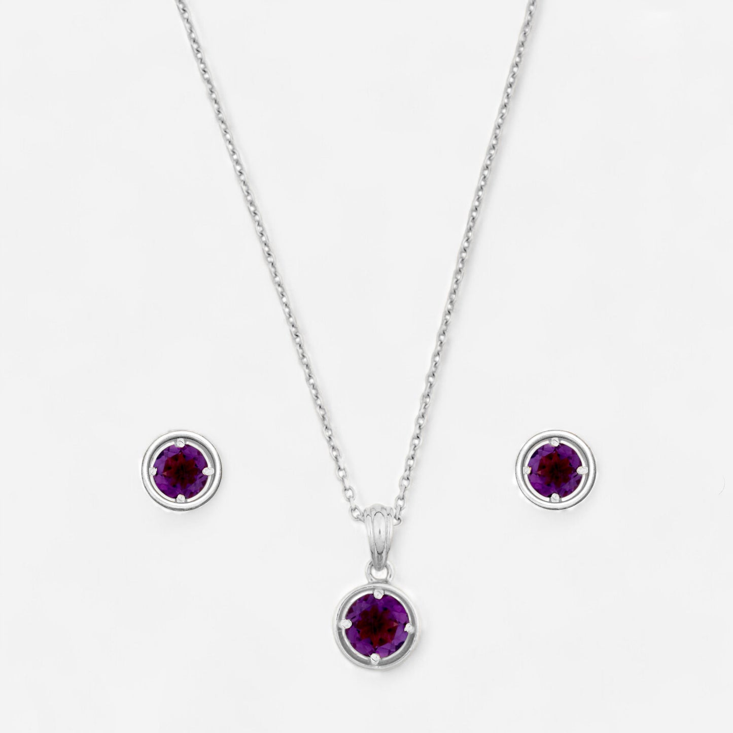 White Rhodium Plated Sterling Silver