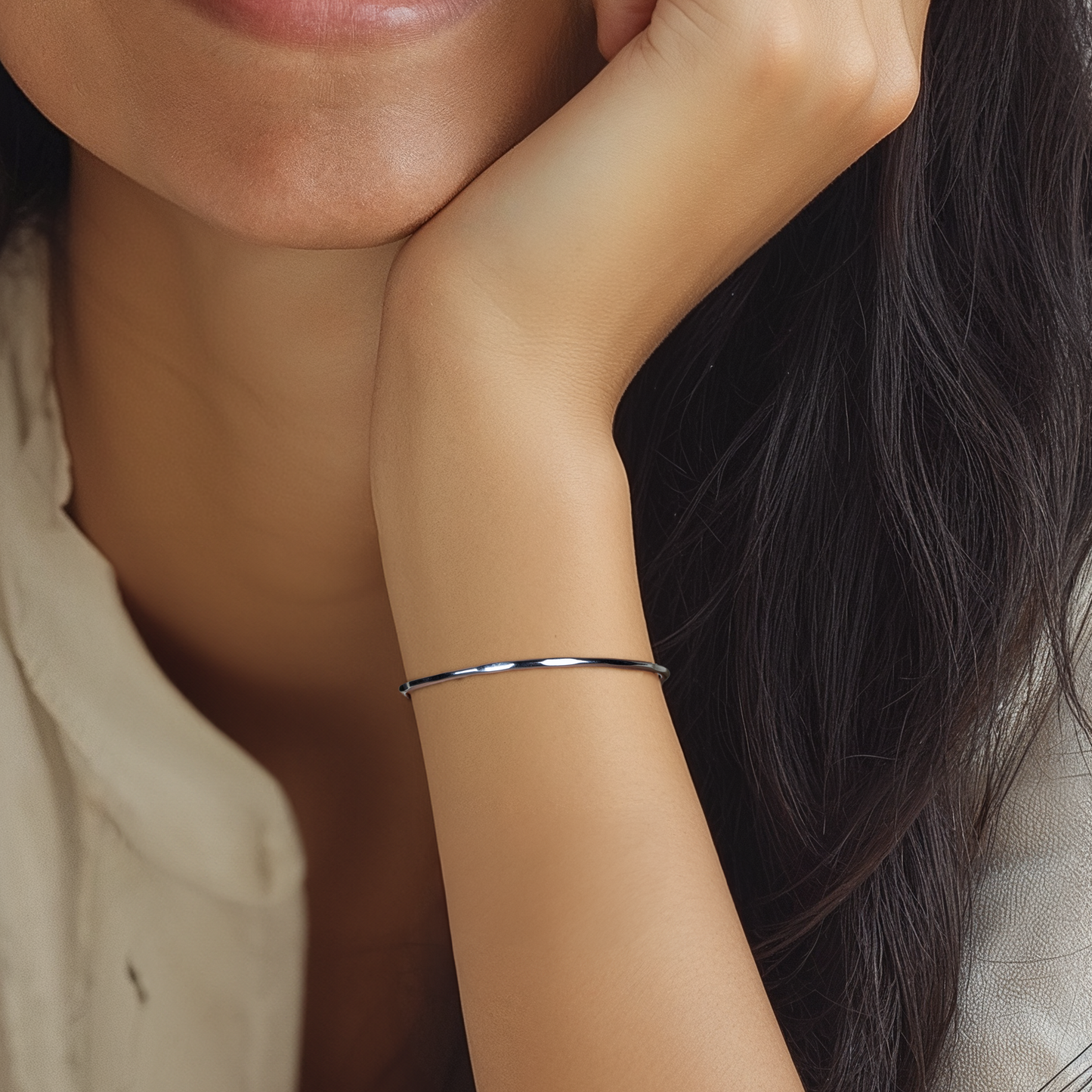 White Rhodium Plated Sterling Silver