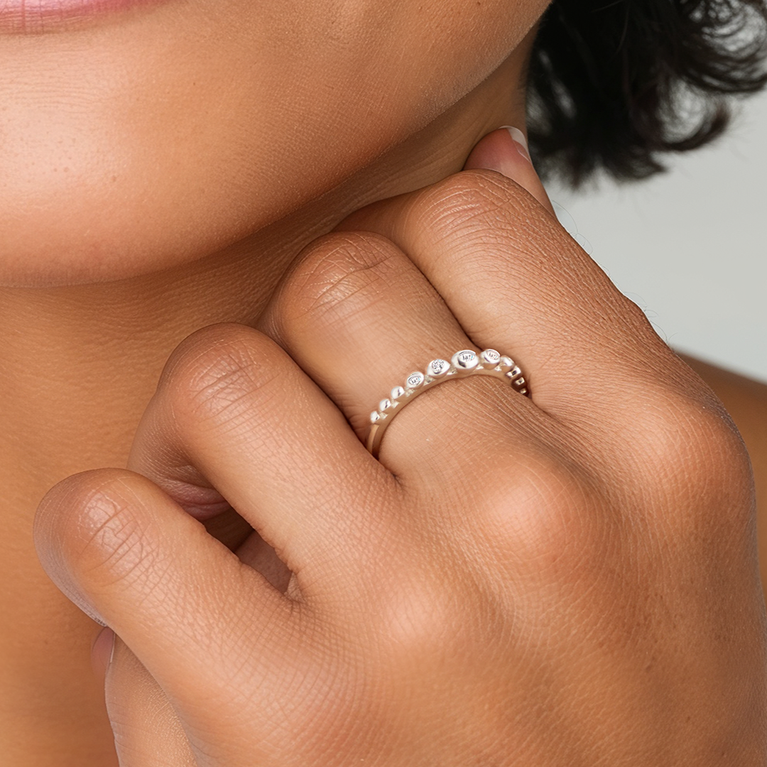 White Rhodium Plated Sterling Silver