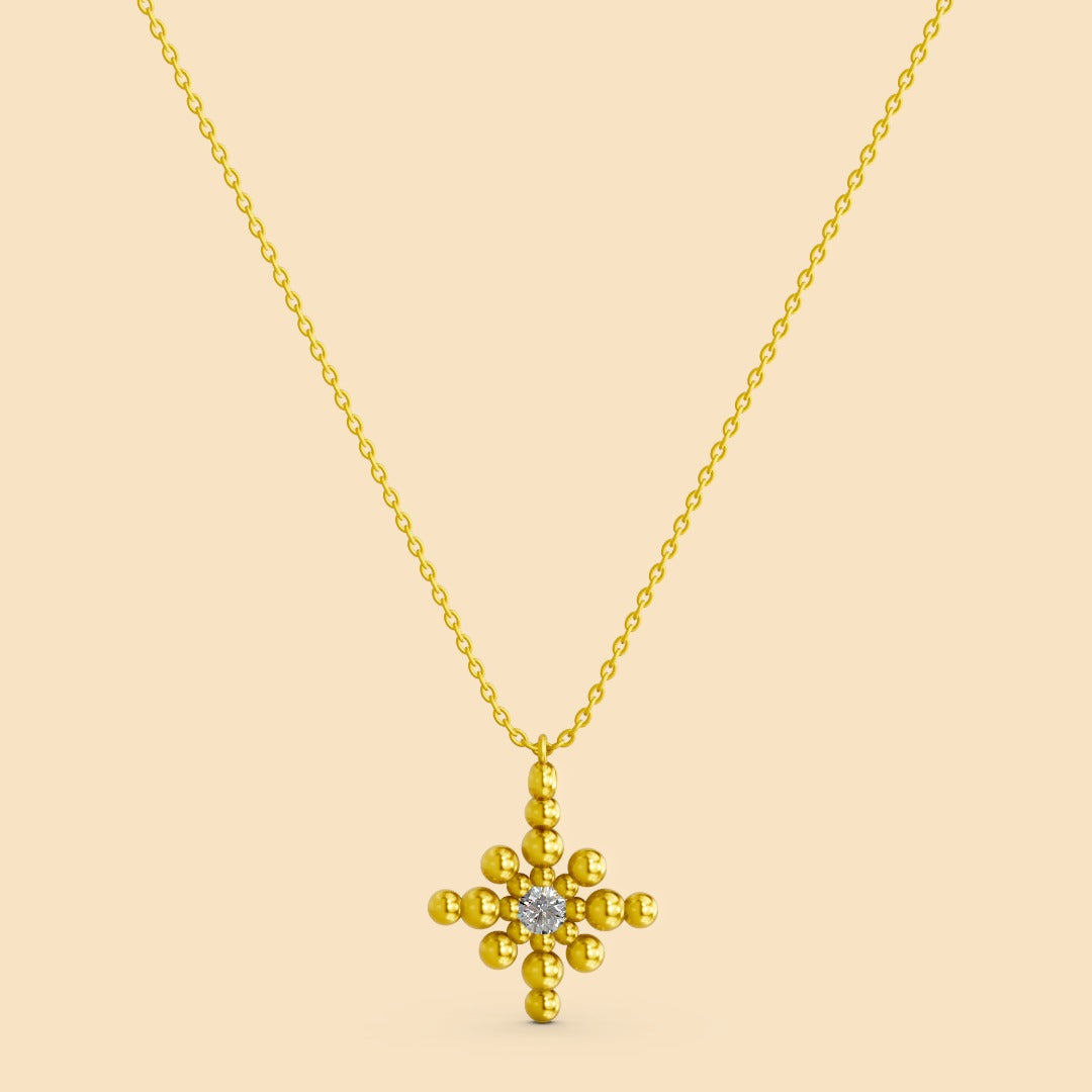 Positivity 4-petal flower necklace