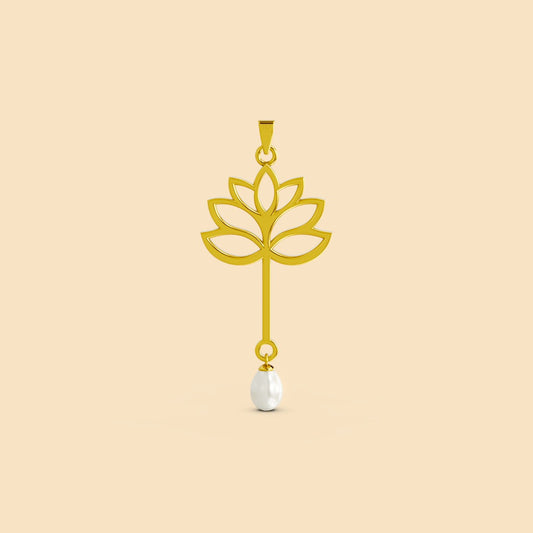 Serene Lotus Pendant (Without chain)